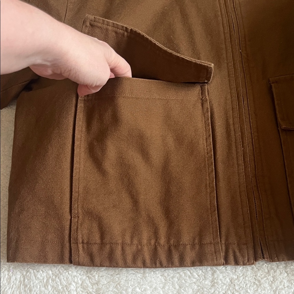 House of Harlow 1960 Canvas Utility Jacket Brown L (NWOT) - Picture 8 of 11